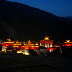 Tashi cho Dzong the seat of king of Bhutan