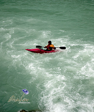 White water river kayaking