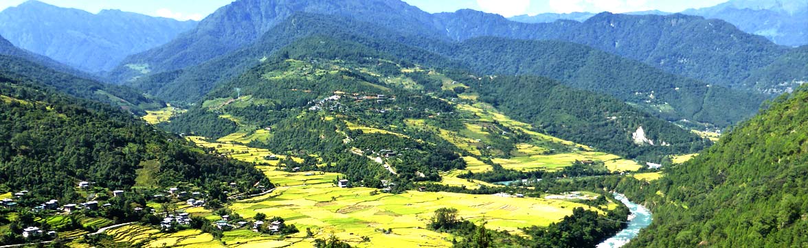 View of the Punakha valley